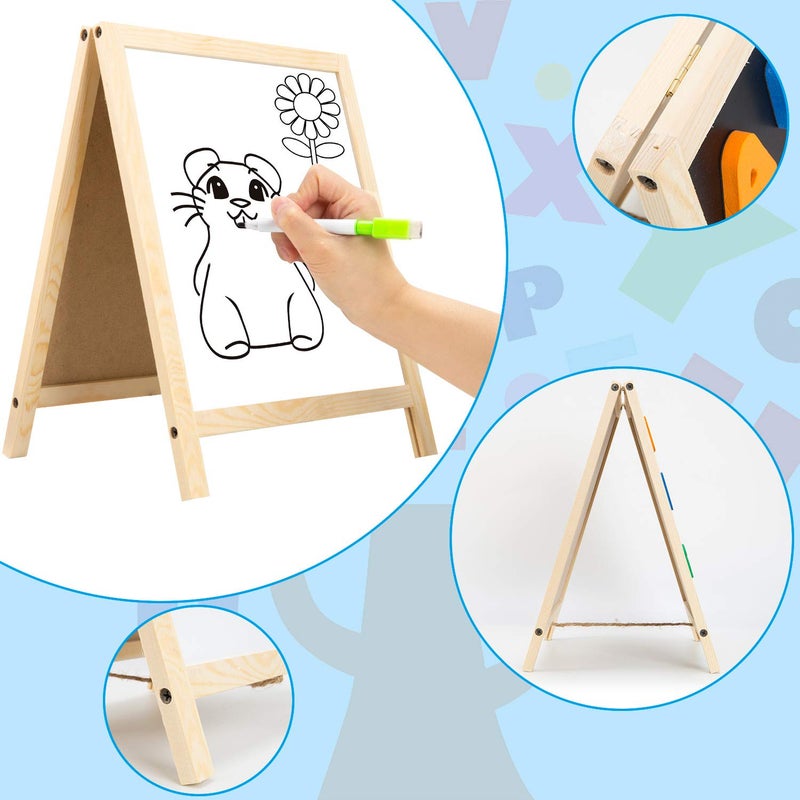 INNOCHEER Magnetic Letters and Numbers for Toddlers, Magnetic Board for Kids, ABC Alphabet Magnets, Educational Dry Erase Board - Whiteboard & Chalkboard for Toddlers Writing & Drawing Kids Toys - Image 4